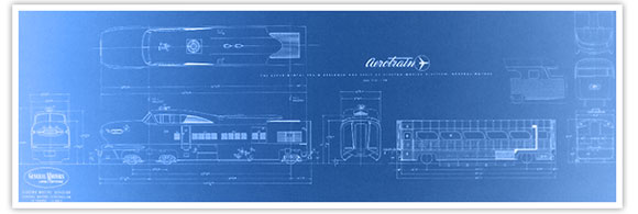 Aerotrain blue prints